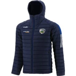 Laois GAA Men's Peak Hooded Padded Jacket Marine / Royal / White