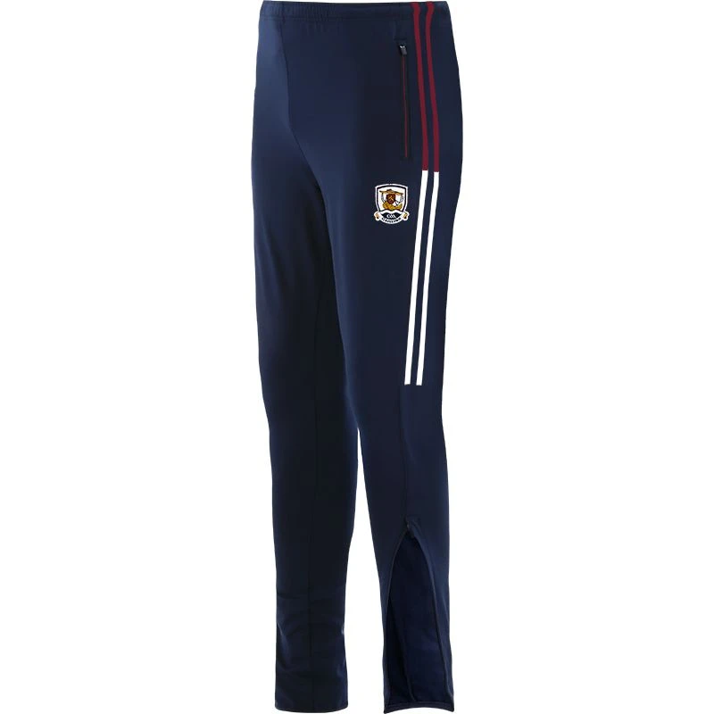 Galway GAA Kids' Peak Brushed Skinny Tracksuit Bottoms Marine / Maroon / White