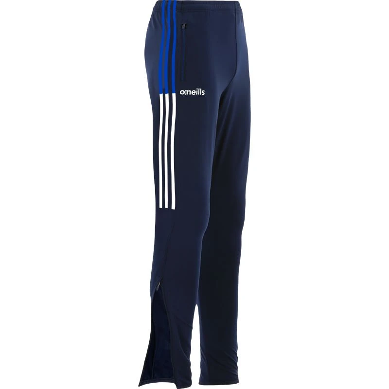 Monaghan GAA Men's Peak Brushed Skinny Tracksuit Bottoms Marine / Royal / White - Image 2