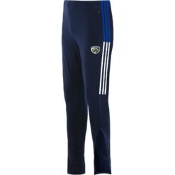 Laois GAA Kids' Peak Brushed Skinny Tracksuit Bottoms Marine / Royal / White