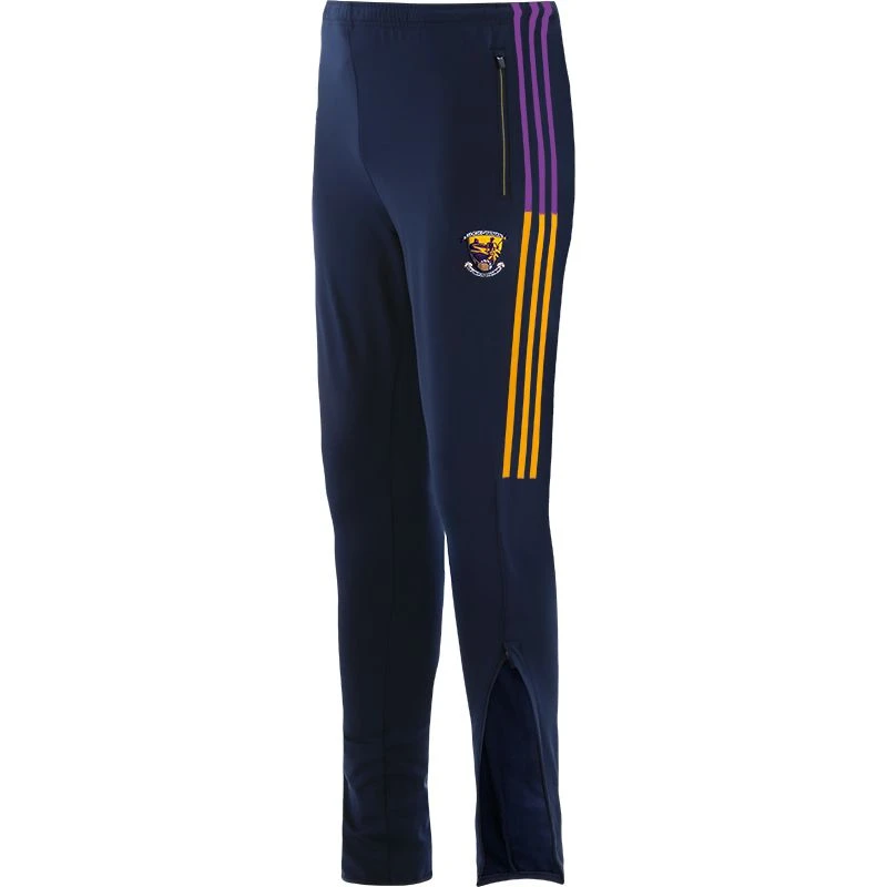 Wexford GAA Men's Peak Brushed Skinny Tracksuit Bottoms Marine / Purple / Amber