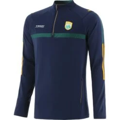 Kerry GAA Men's Peak Brushed Half Zip Top Marine / Bottle / Amber