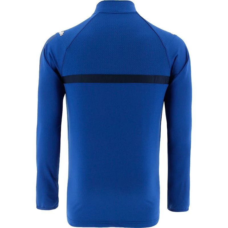 Laois GAA Kids' Peak Brushed Half Zip Top Blue / Marine / White - Image 2