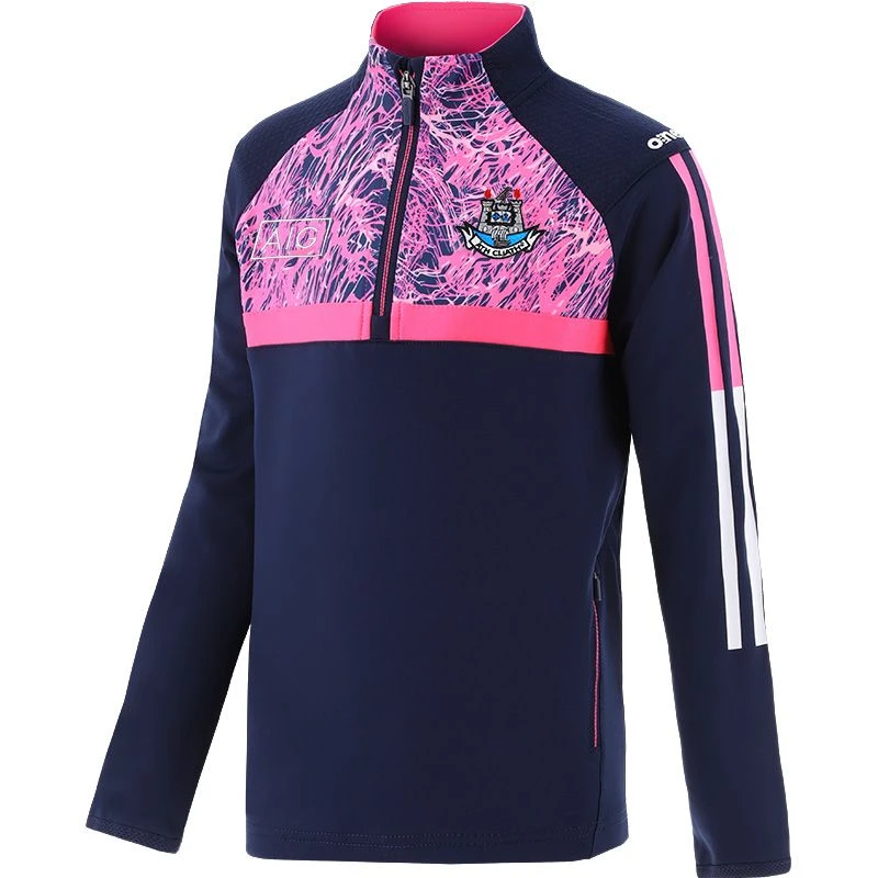 Cork GAA Kids' Peak Brushed Half Zip Top Marine / Pink / White