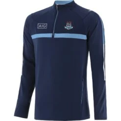 Dublin GAA Kids' Peak Brushed Half Zip Top Marine / Sky / White