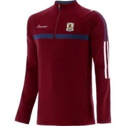 Galway GAA Men's Peak Brushed Half Zip Top Maroon / Marine / White
