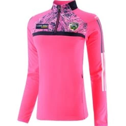 Laois GAA Women's Peak Brushed Half Zip Top Pink / Marine / White