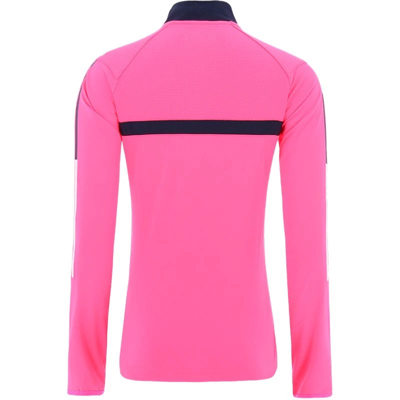 Laois GAA Women's Peak Brushed Half Zip Top Pink / Marine / White - Image 2