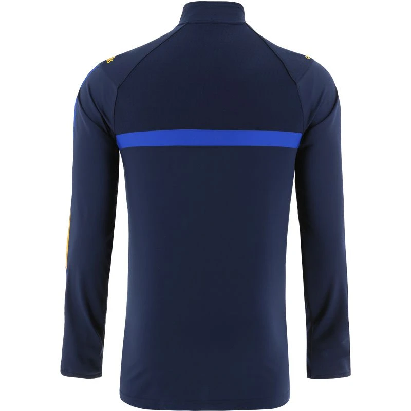 Wicklow GAA Kids' Peak Brushed Half Zip Top Marine / Royal / Amber - Image 2