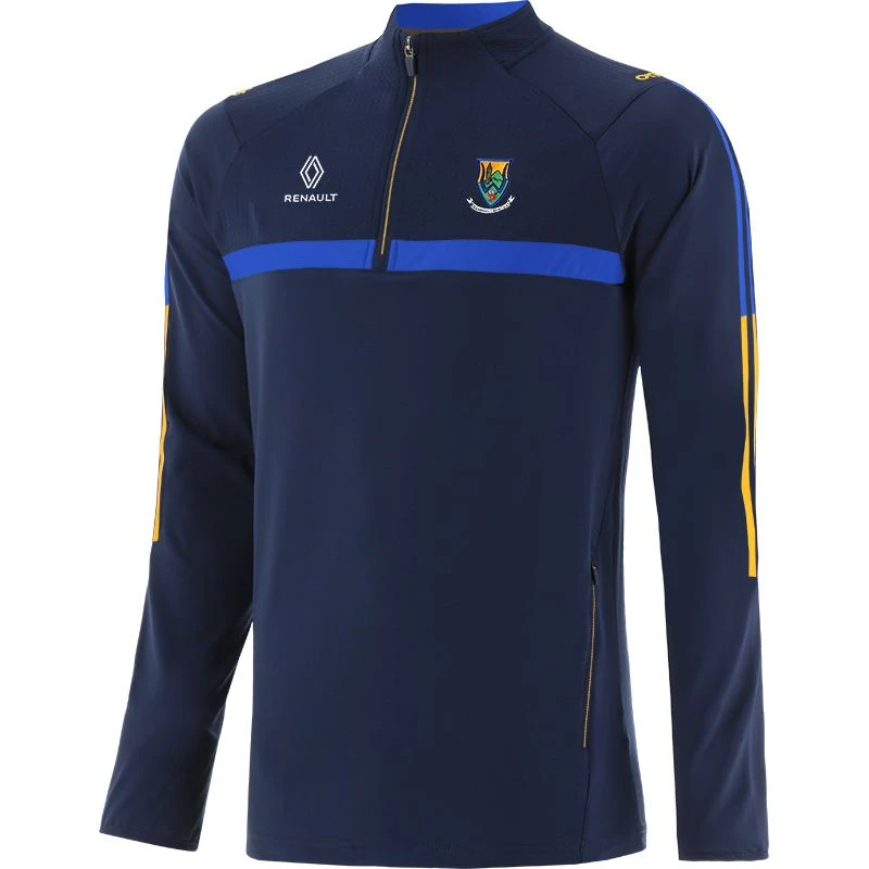 Wicklow GAA Kids' Peak Brushed Half Zip Top Marine / Royal / Amber