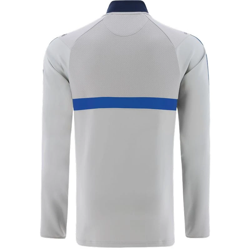 Laois GAA Kids' Peak Hybrid Half Zip Top Silver / Royal / Marine - Image 2
