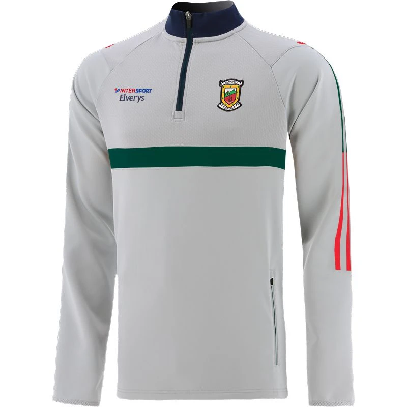 Mayo GAA Men's Peak Hybrid Half Zip Top Silver / Bottle / Red