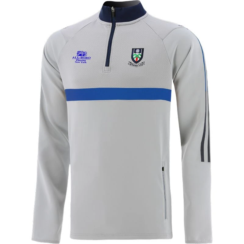 Monaghan GAA Kids' Peak Hybrid Half Zip Top Silver / Royal / Marine