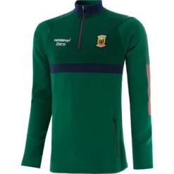 Mayo GAA Men's Peak Hybrid Half Zip Top Bottle / Marine / Red