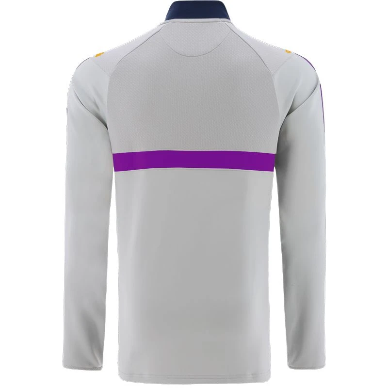 Wexford GAA Men's Peak Hybrid Half Zip Top Silver / Purple / Amber - Image 2