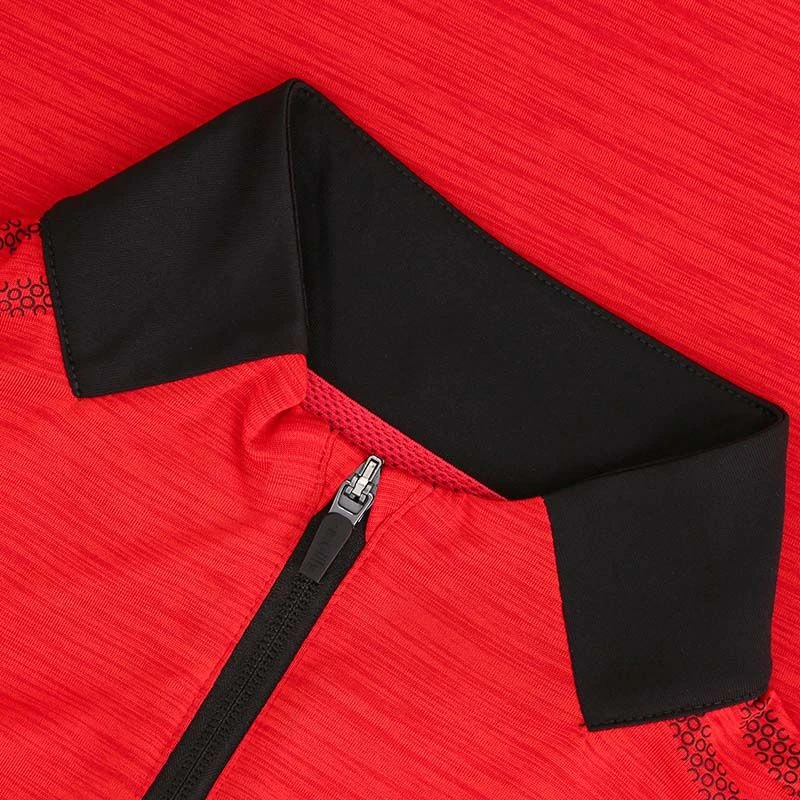 Men's Pluto Half Zip Midlayer Top Red / Black - Image 4