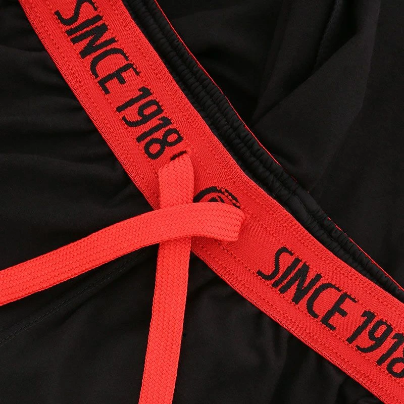 Men's Pluto Brushed Skinny Tracksuit Bottoms Black / Red - Image 4