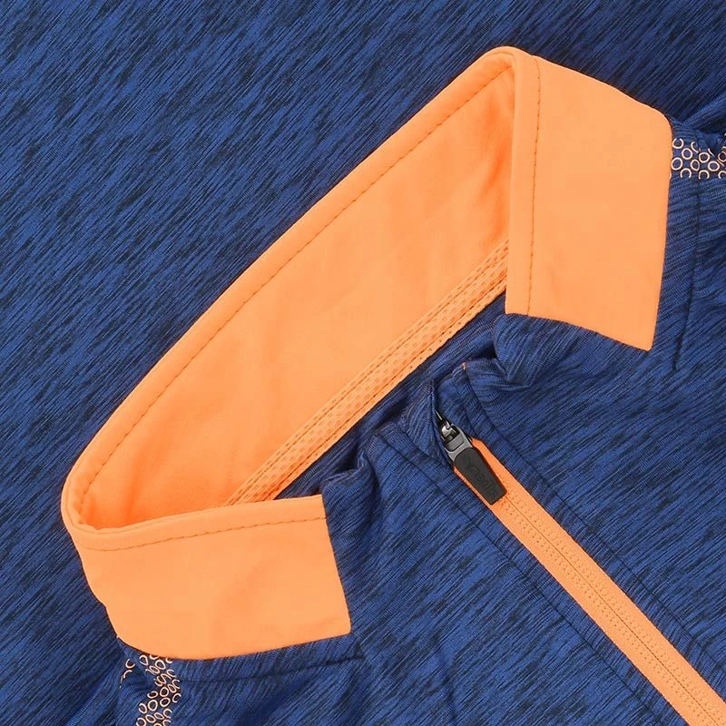 Men's Pluto Brushed Half Zip Marine / Orange - Image 4