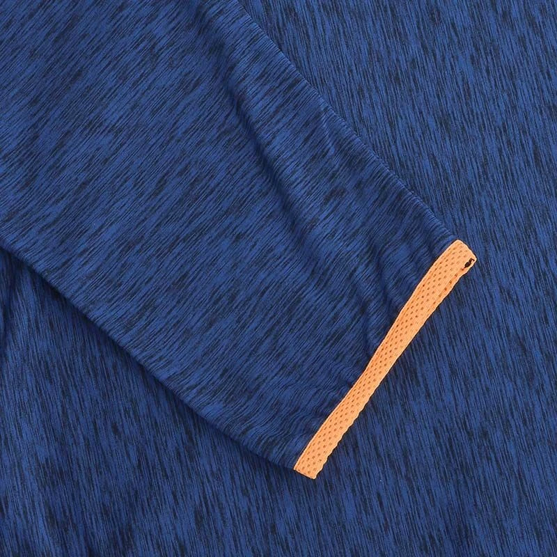 Men's Pluto Brushed Half Zip Marine / Orange - Image 5