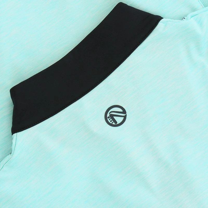 Women's Pluto Brushed Half Zip Top Green / Marine - Image 6