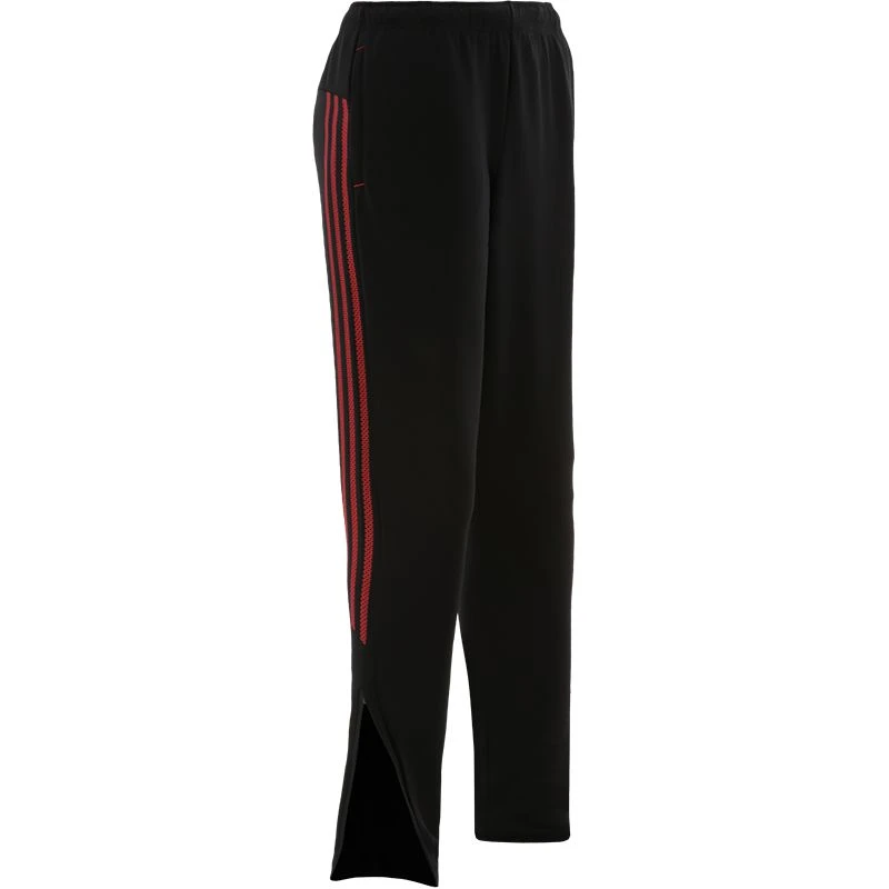 Men's Pluto Hybrid Skinny Tracksuit Bottoms Black / Red - Image 2