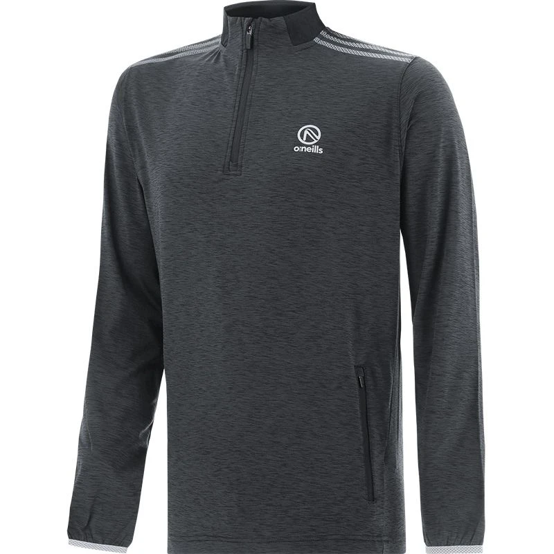 Men's Pluto Brushed Half Zip Top Black / Silver