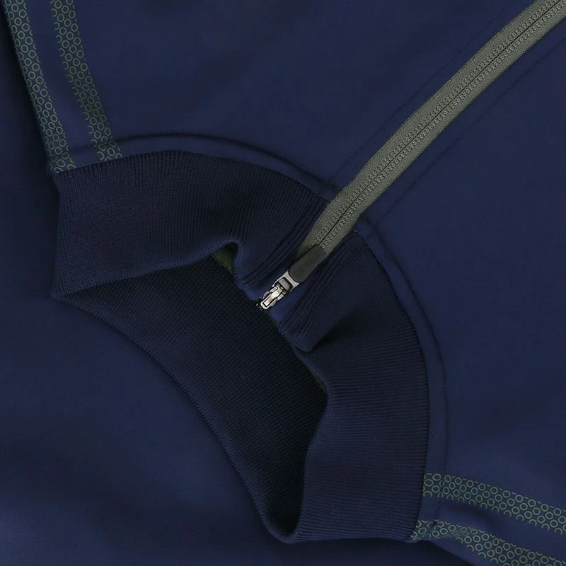 Men's Pluto Hybrid Half Zip Top Marine / Green - Image 4