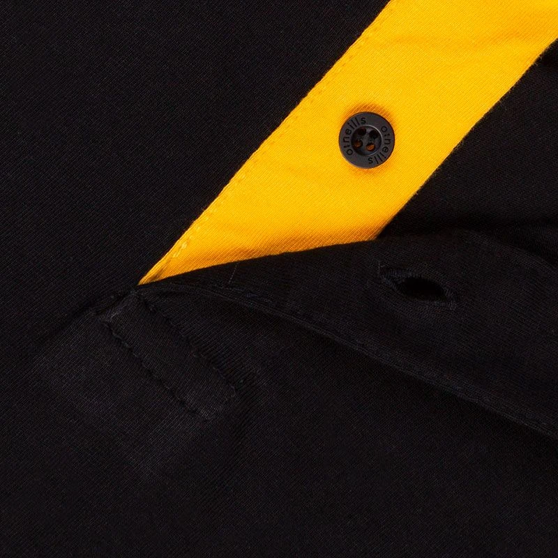 Women's Portugal Cotton Polo Shirt Black / Maroon / Amber - Image 4