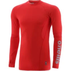 Men's Pro Body III Poly Elastane Baselayer Top Red / Silver