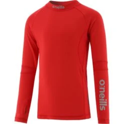 Kids' Pro Body III Poly Elastane Baselayer Top Red / Silver