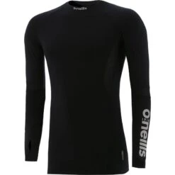 Men's Pro Body III Fleece Lined Poly Elastane Baselayer Top Black / Silver