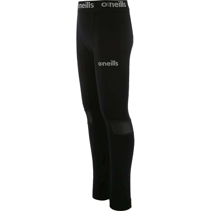 Kids' Pro Body III Fleece Lined Poly Elastane Legging Pants Black / Silver - Image 2