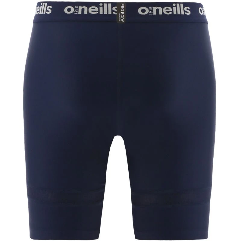 Men's Pro Body Base Layer Compression Shorts Marine / Silver - Image 3