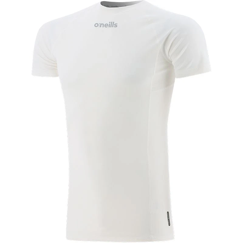 Men's Pro Body Base Layer Compression T-Shirt White / Silver