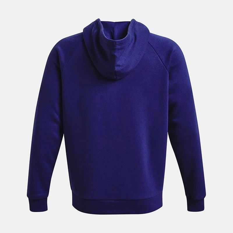 Under Armour Men's Rival Fleece Full Zip Hoodie Sonar Blue / Onyx White - Image 6