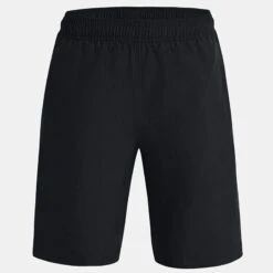 Under Armour Kids' Woven Graphic Shorts Black / Orange Blast