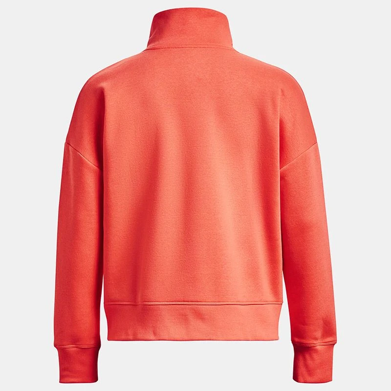 Under Armour Women's UA Rival Fleece Half Zip After Burn / White - Image 5