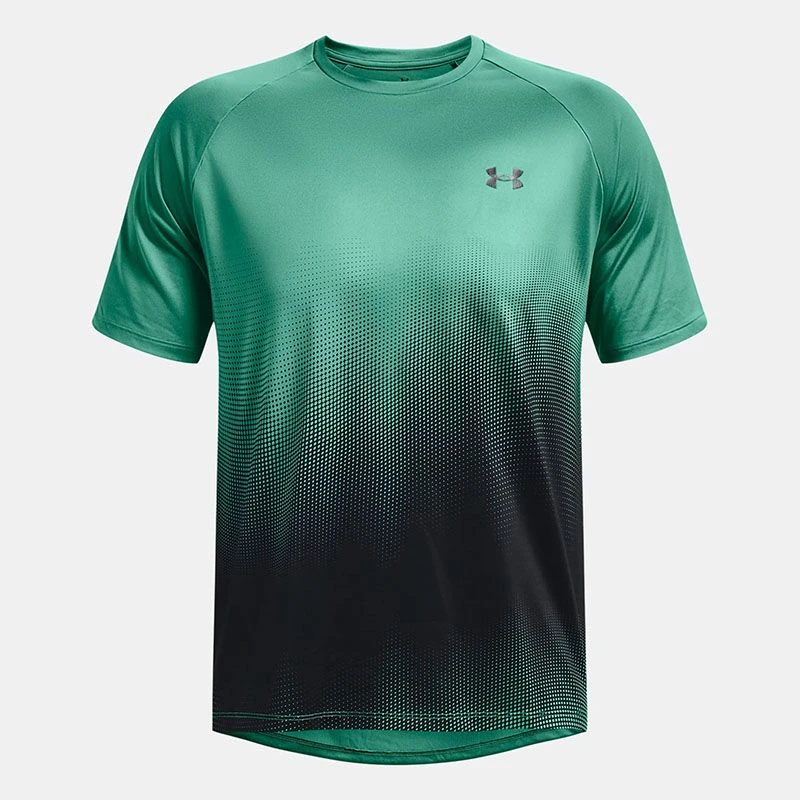 Under Armour Men's UA Techâ„¢ Fade T-Shirt Birdie Green / Black - Tall - Image 4