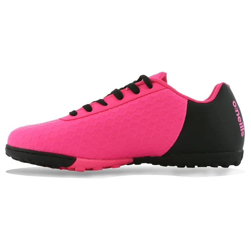Python Astro Turf Laced Football Boots Junior Flo Pink / Black - Image 2