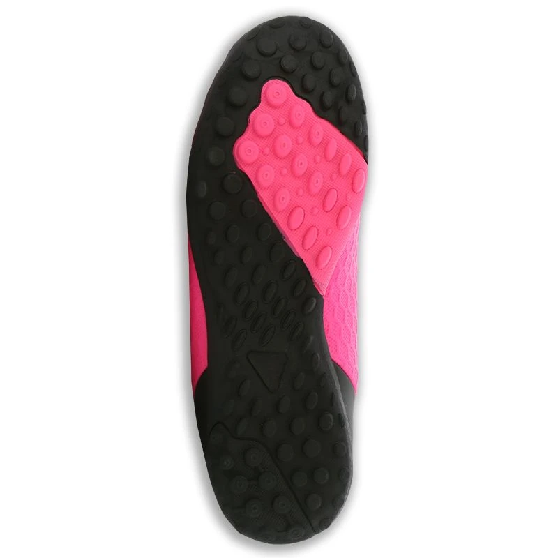 Python Astro Turf Laced Football Boots Junior Flo Pink / Black - Image 3