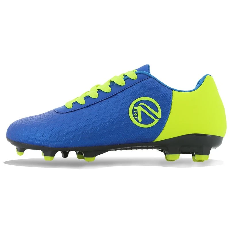 Python Firm Ground Laced Football Boots Junior Royal / Flo Yellow