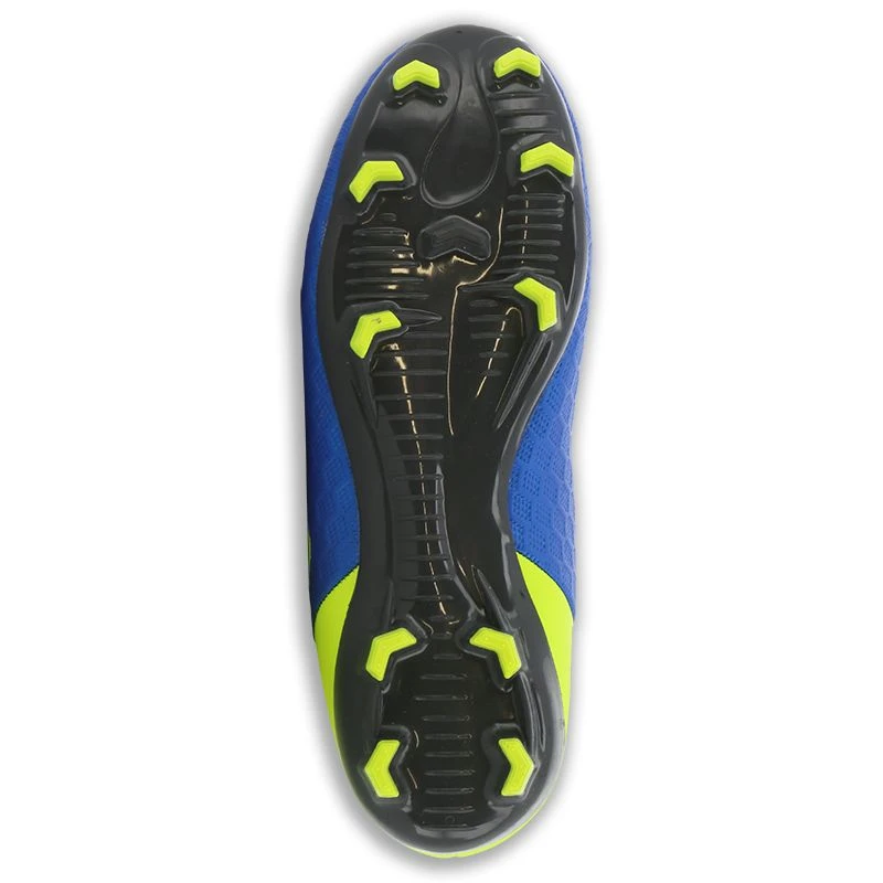Python Firm Ground Laced Football Boots Junior Royal / Flo Yellow - Image 3