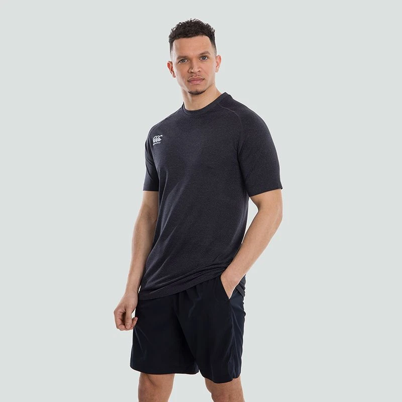 Canterbury Men's Seamless T-Shirt Blackend Marl - Image 3