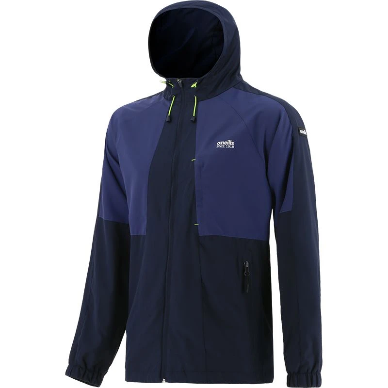 Men's Rio Hooded Rain Jacket Marine / Green - Image 2