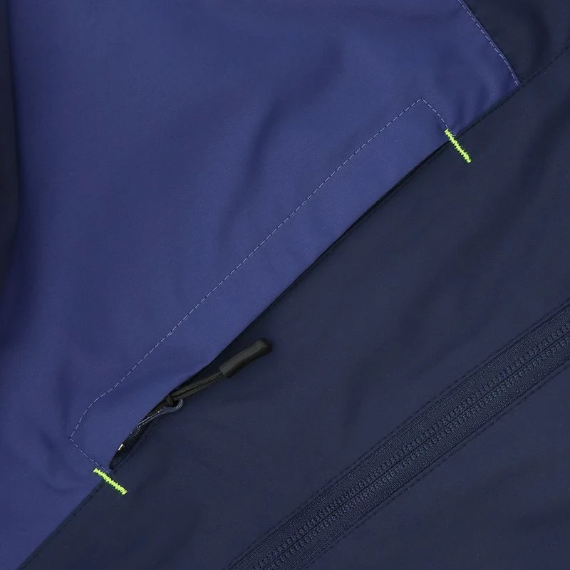 Men's Rio Hooded Rain Jacket Marine / Green - Image 5