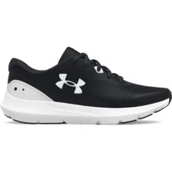 Under Armour Surge 3 Youth Running Shoes Black / White