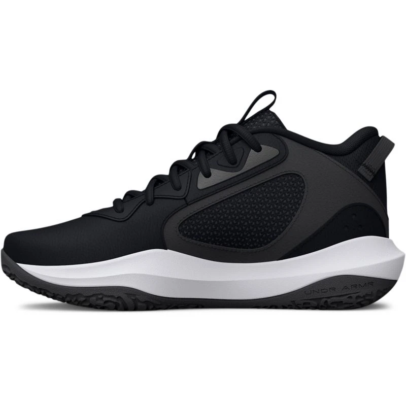 Under Armour Men's Lockdown 6 Basketball Shoes Black / White - Image 2