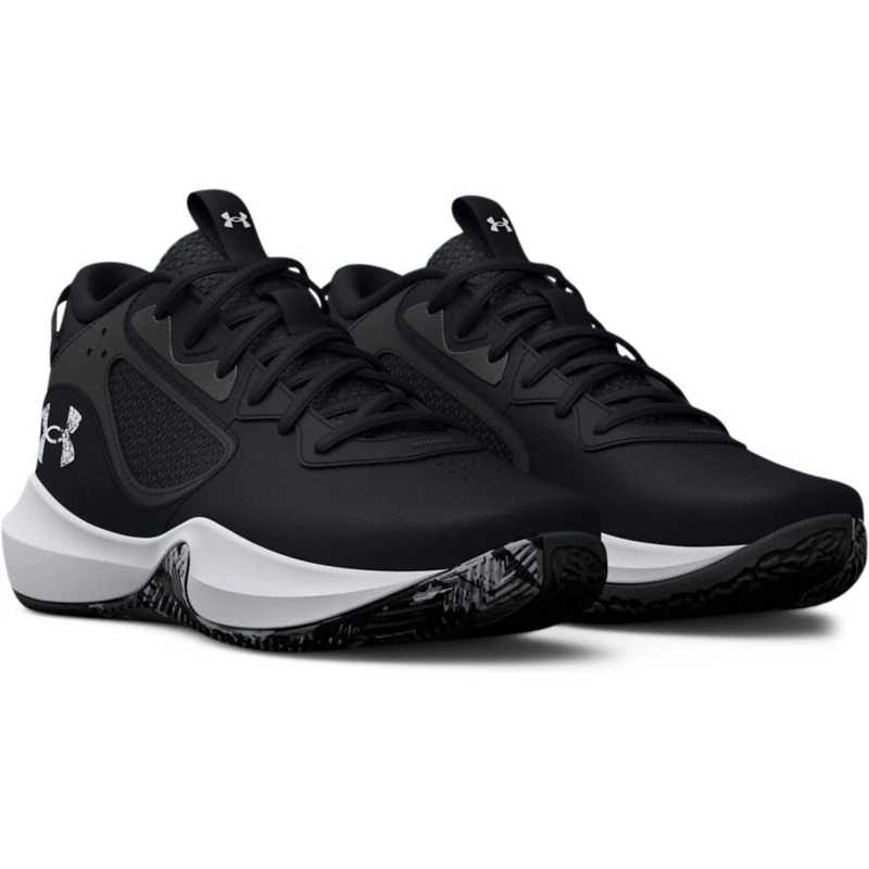 Under Armour Men's Lockdown 6 Basketball Shoes Black / White - Image 5
