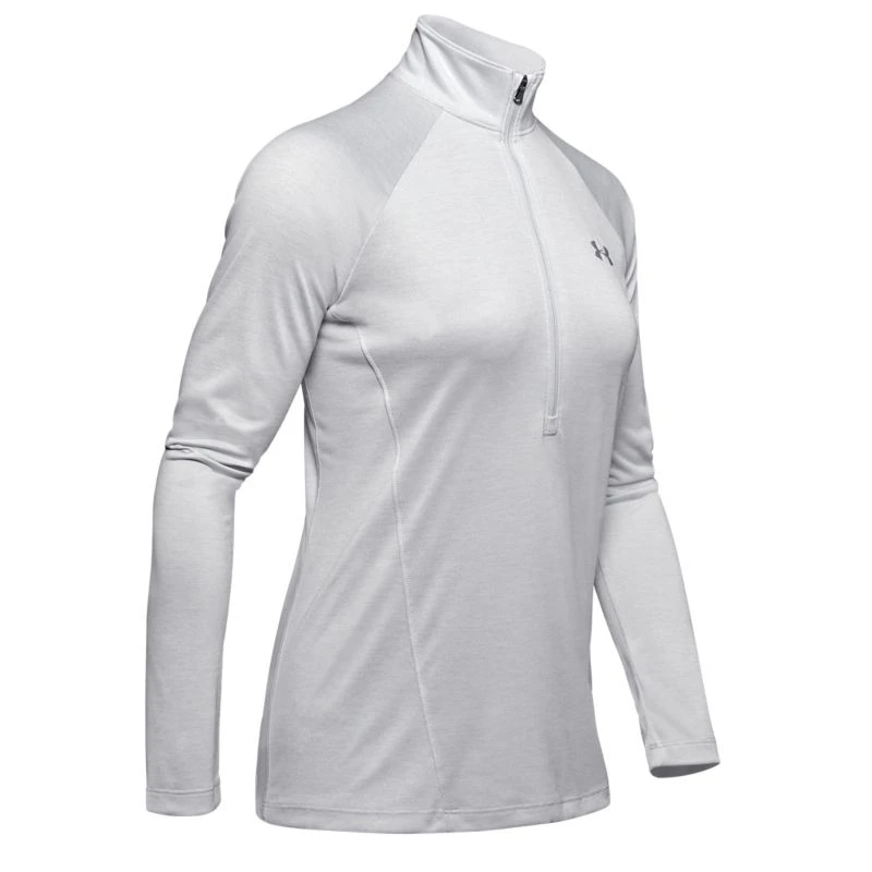 Under Armour Women's UA Techâ„¢ Half Zip Twist Halo Grey / Metallic Silver - Image 5