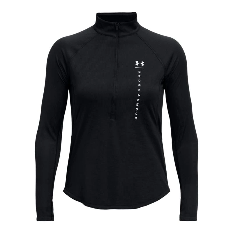 Under Armour Women's UA Speed Stride Attitude Half Zip Top Black / White / Reflective - Image 5